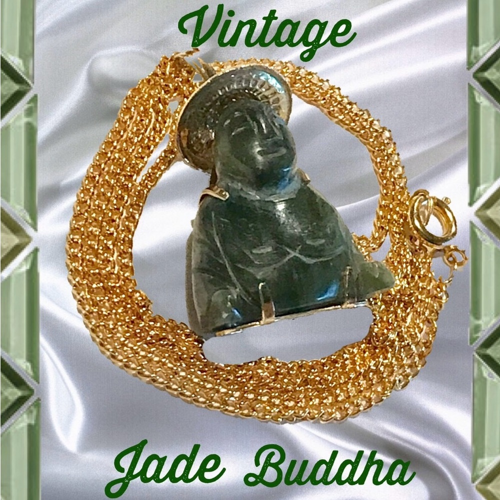 Necklace vintage Jade Buddha Necklace